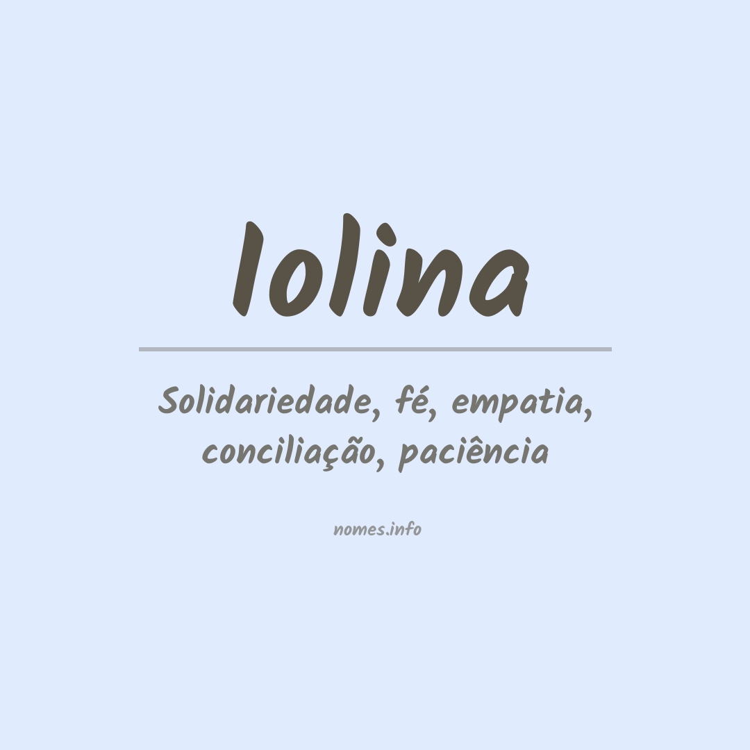 Significado do nome Iolina
