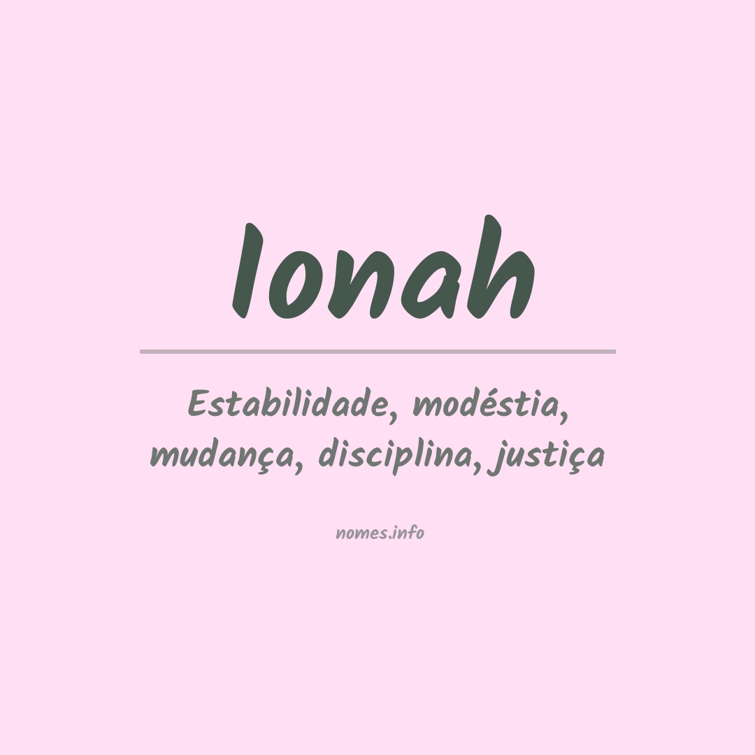 Significado do nome Ionah