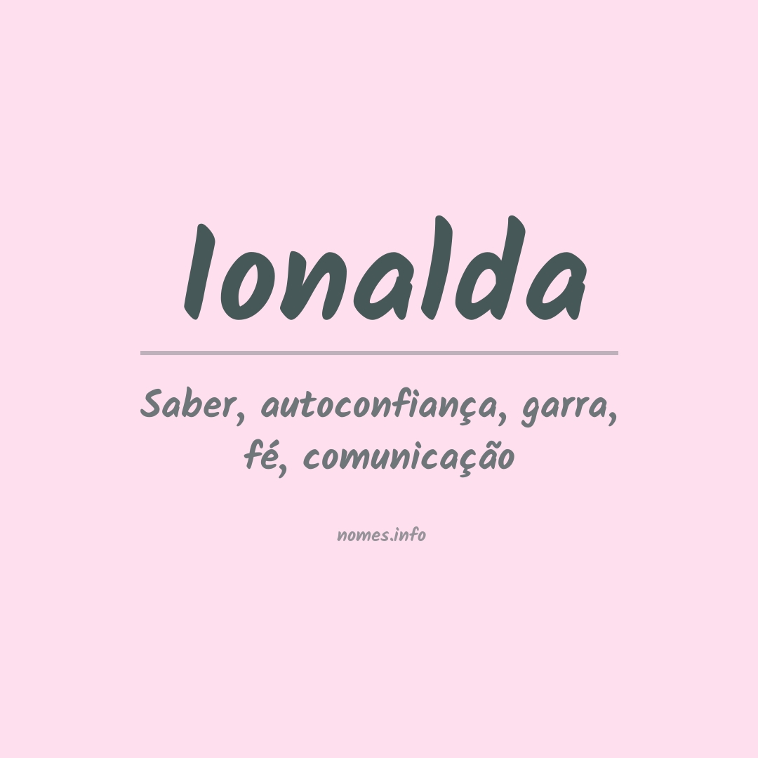 Significado do nome Ionalda