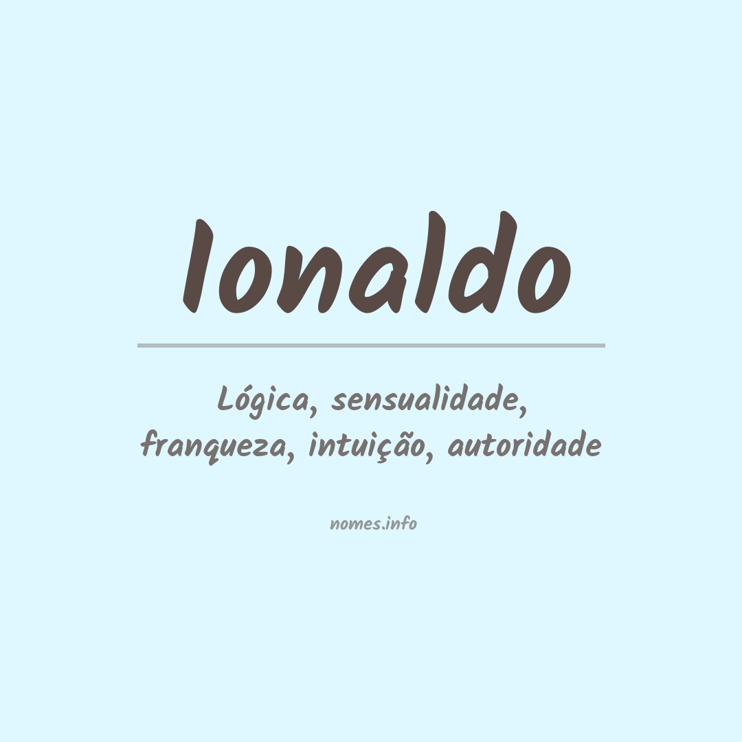 Significado do nome Ionaldo