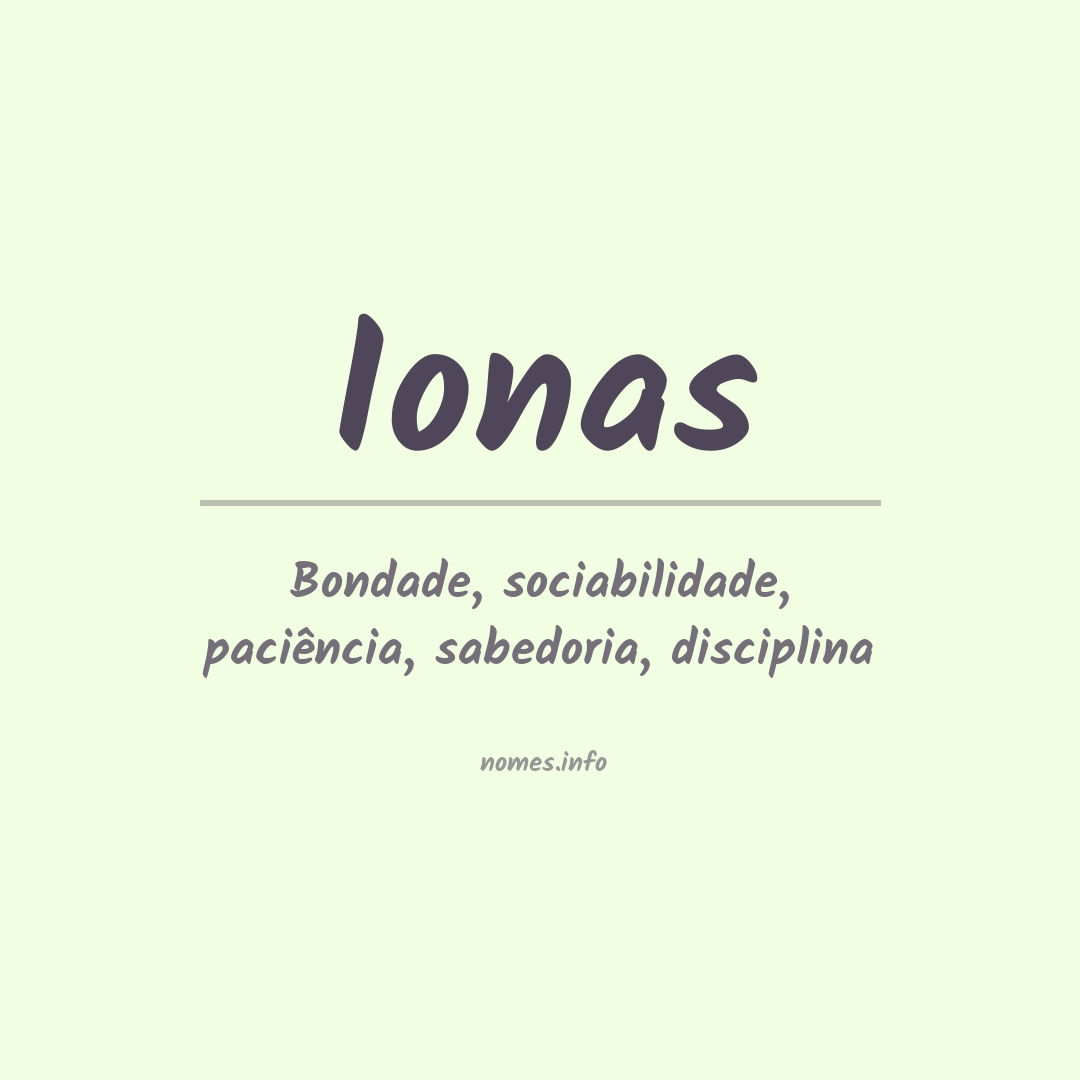 Significado do nome Ionas