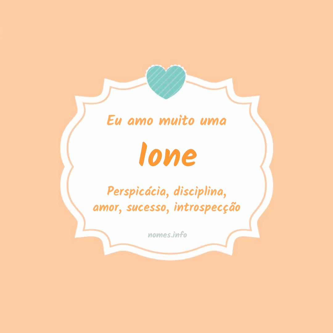 Eu amo muito Ione Eu amo muito Ione