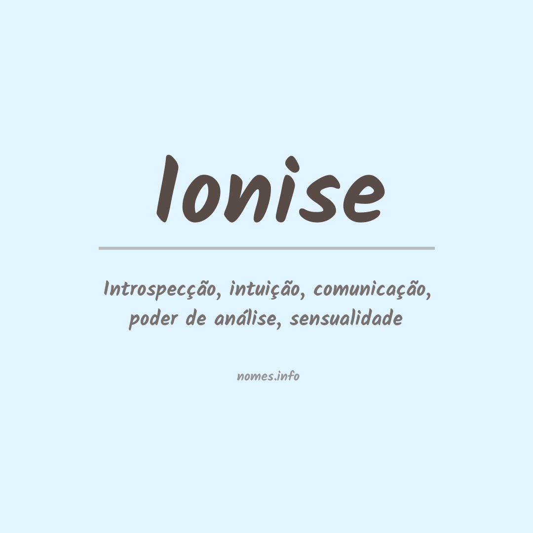 Significado do nome Ionise