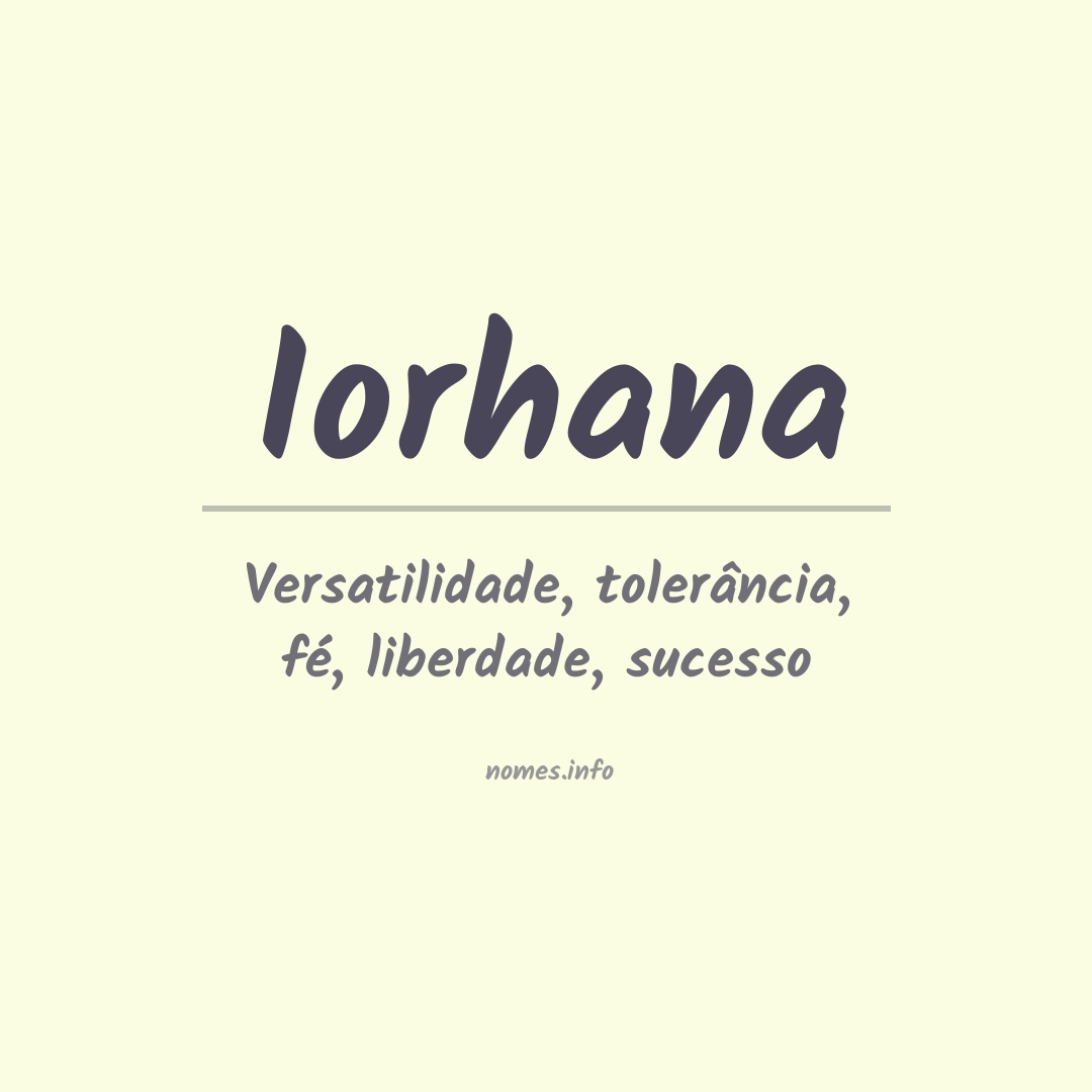 Significado do nome Iorhana