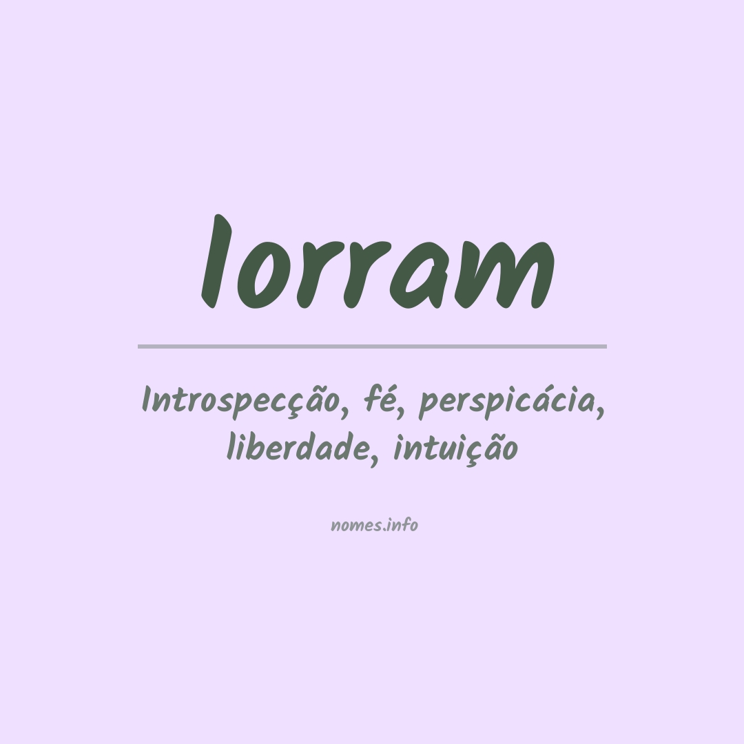 Significado do nome Iorram
