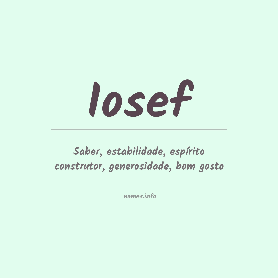 Significado do nome Iosef