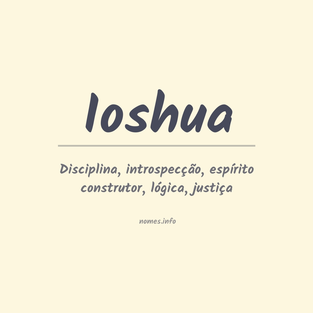 Significado do nome Ioshua