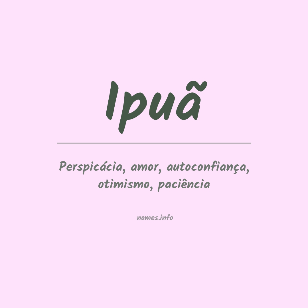 Significado do nome Ipuã