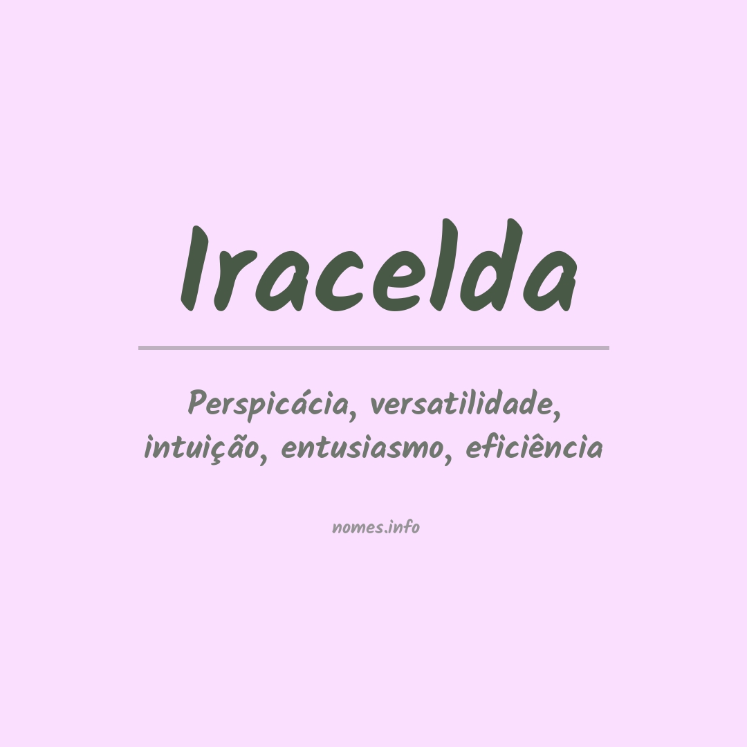 Significado do nome Iracelda