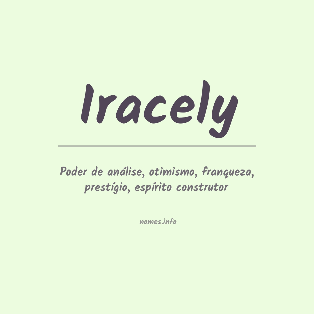 Significado do nome Iracely