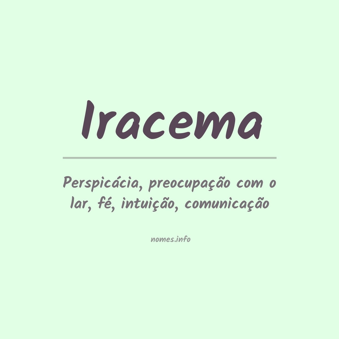 Significado do nome Iracema