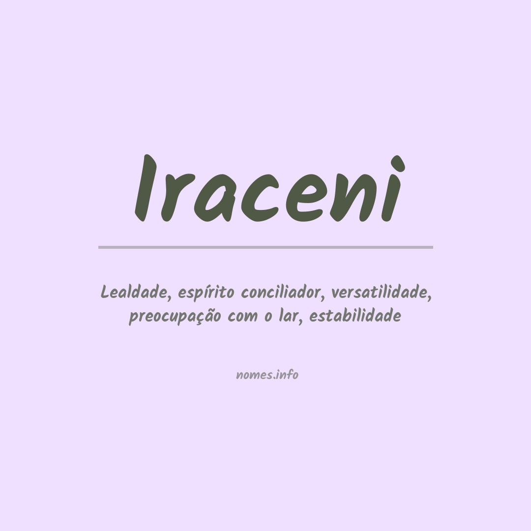 Significado do nome Iraceni