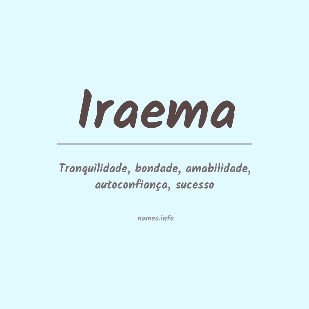 Significado do nome Iraema