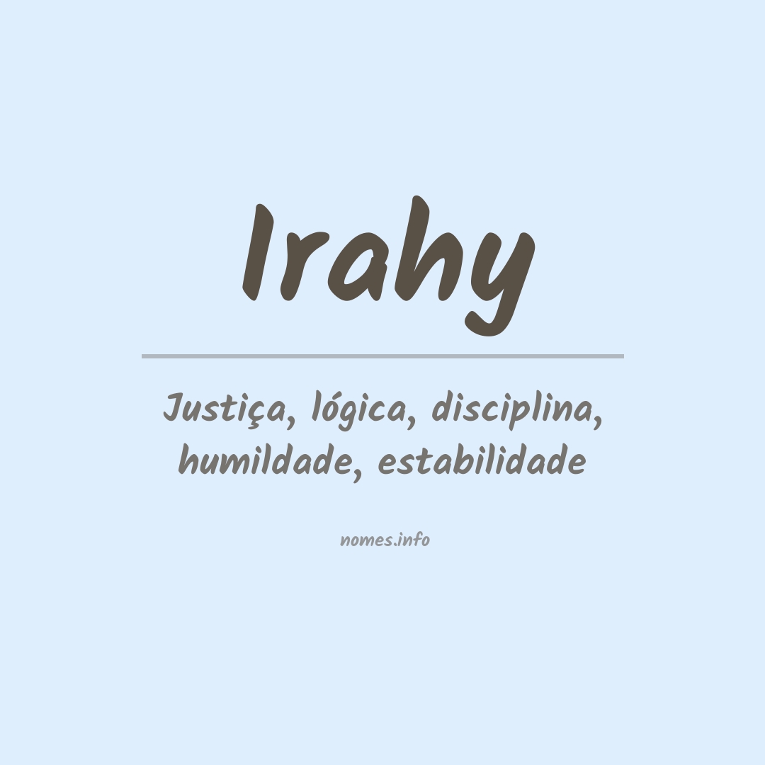 Significado do nome Irahy