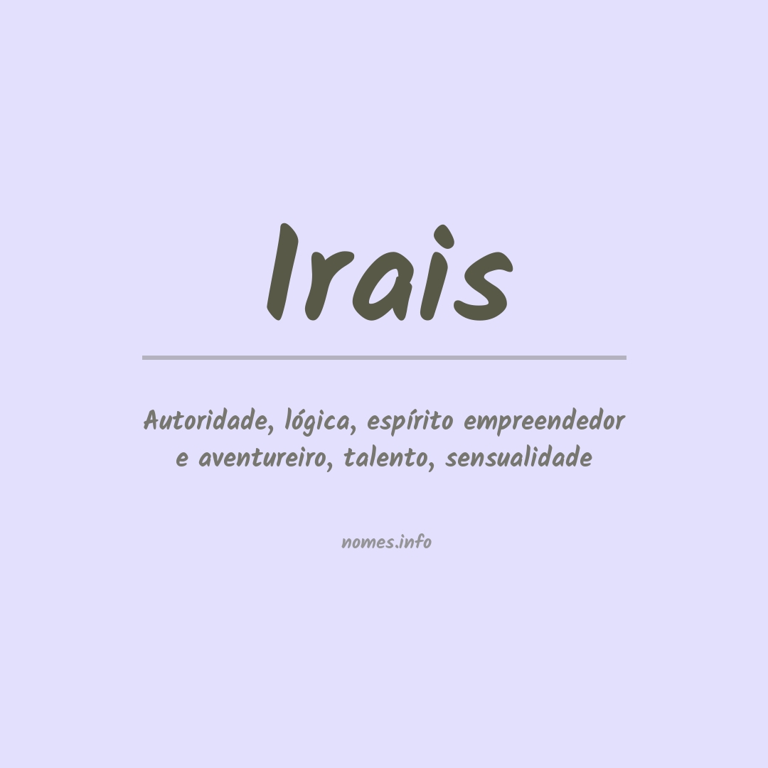 Significado do nome Irais