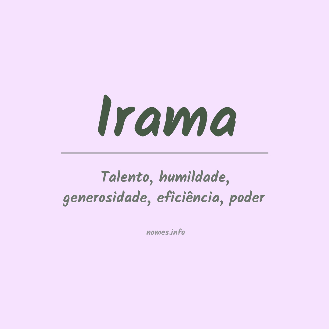 Significado do nome Irama