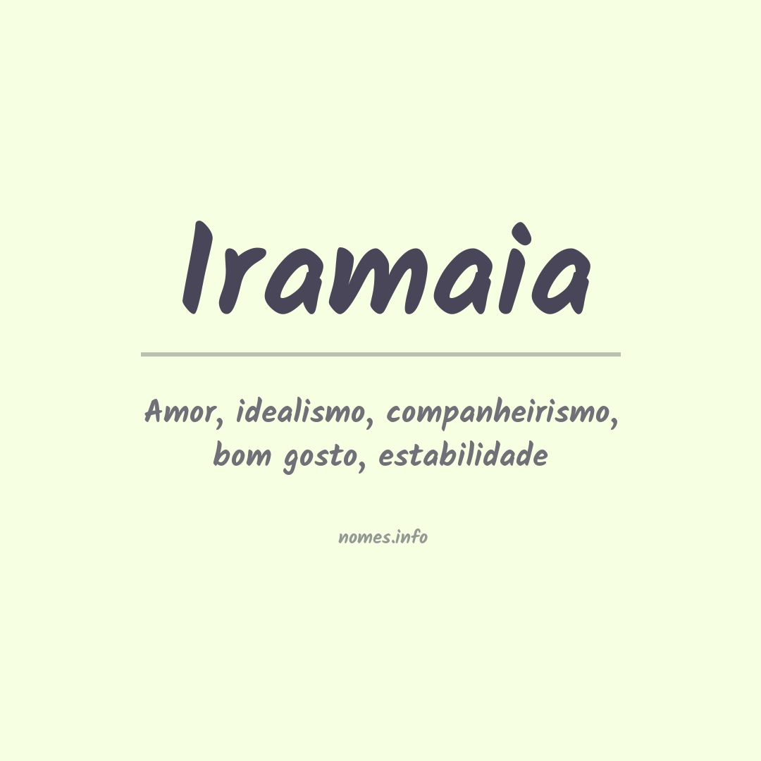 Significado do nome Iramaia