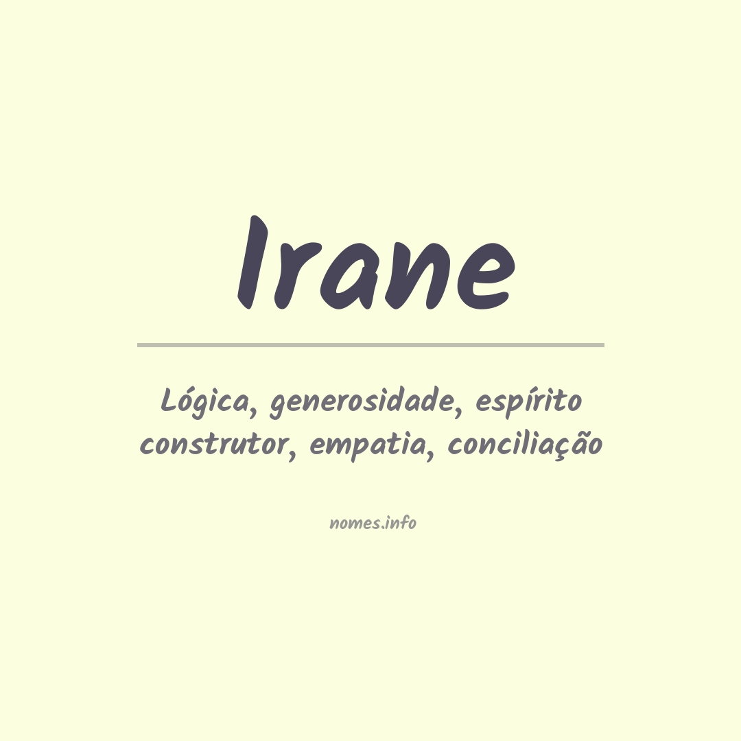 Significado do nome Irane