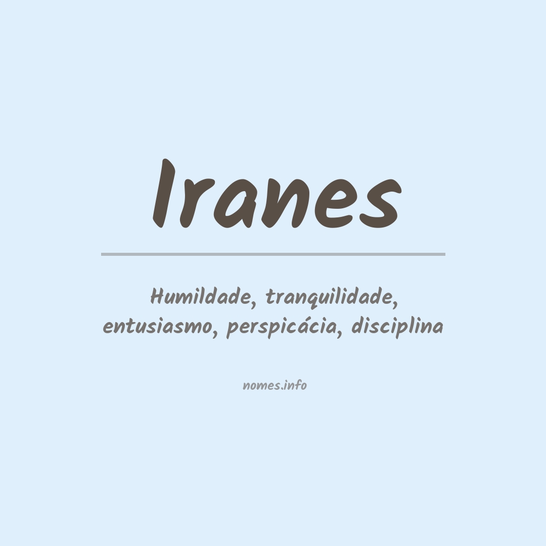 Significado do nome Iranes