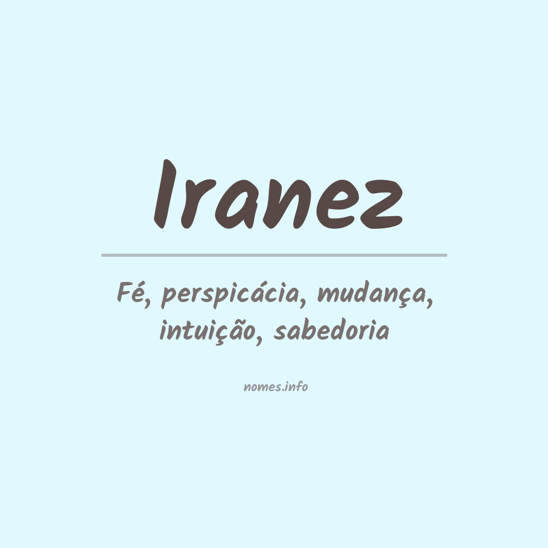 Significado do nome Iranez