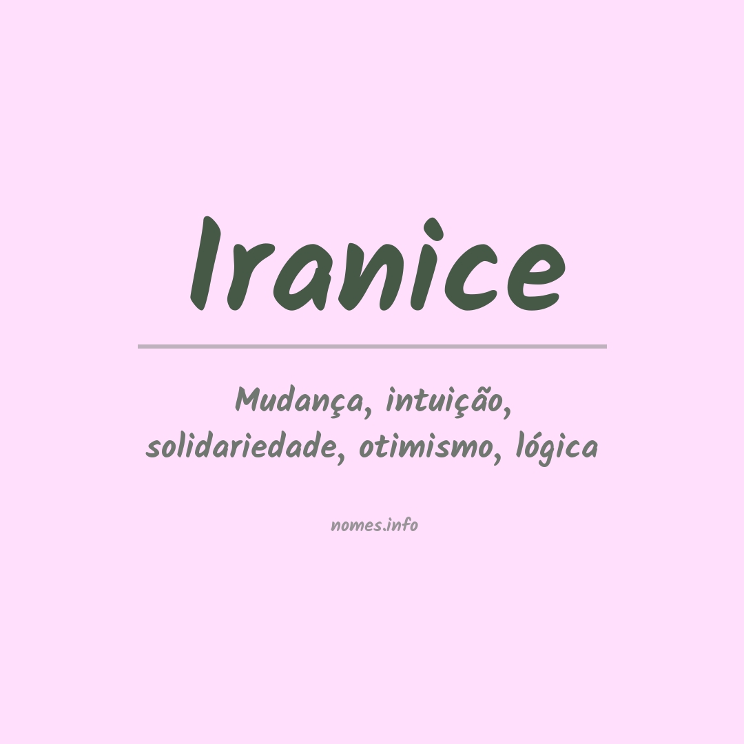 Significado do nome Iranice