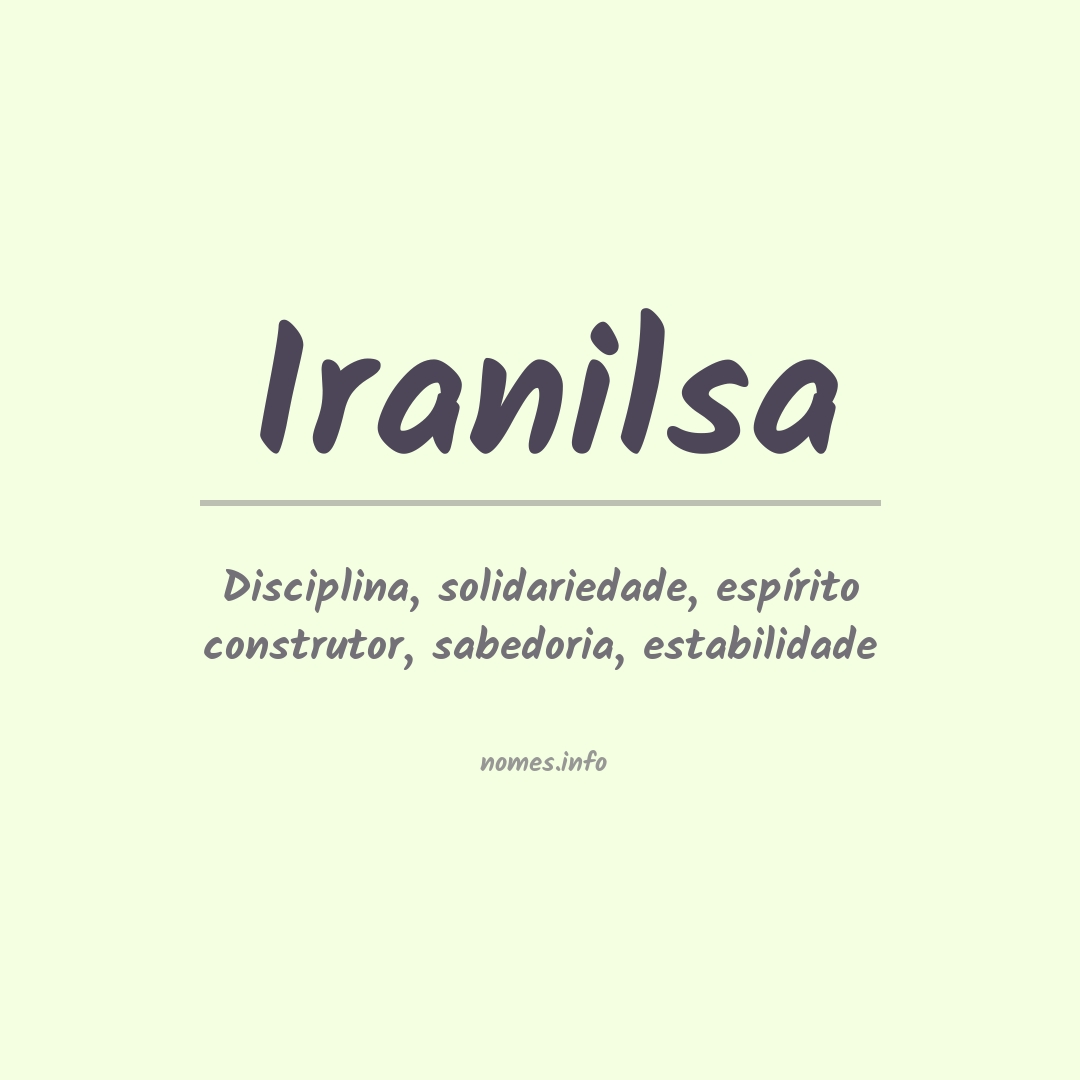 Significado do nome Iranilsa