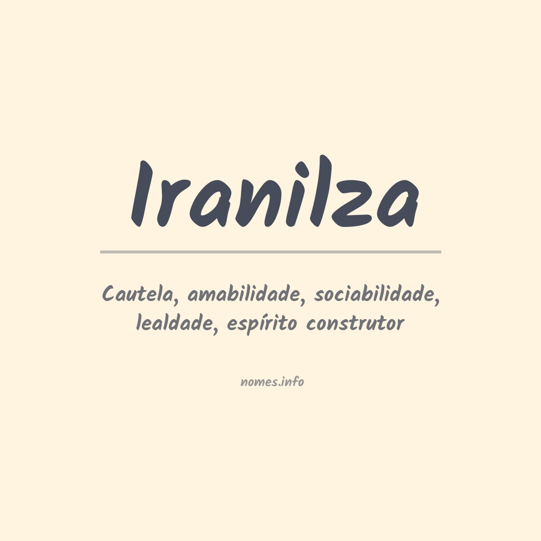 Significado do nome Iranilza