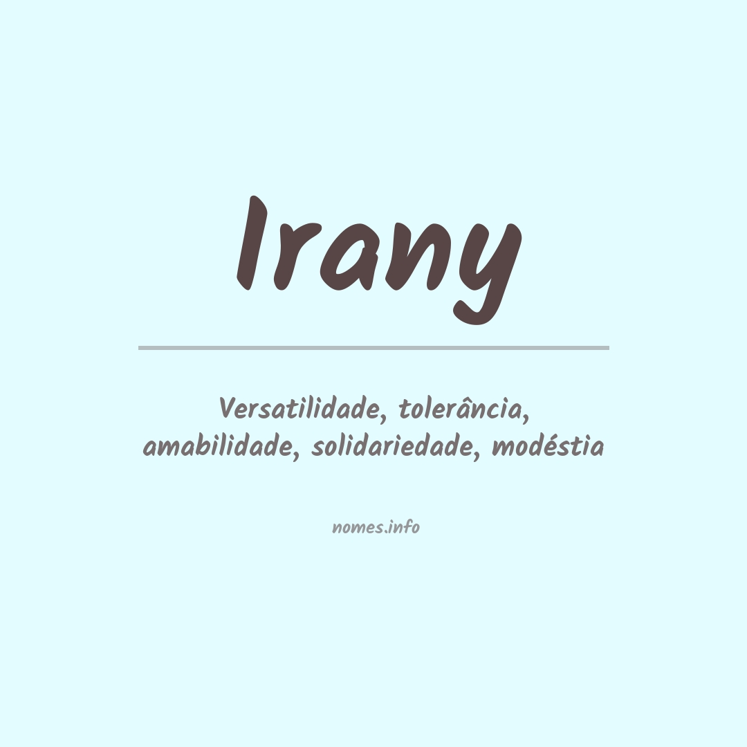 Significado do nome Irany