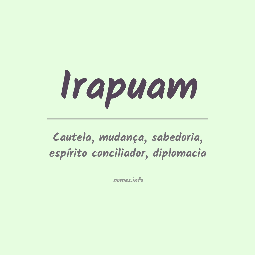 Significado do nome Irapuam