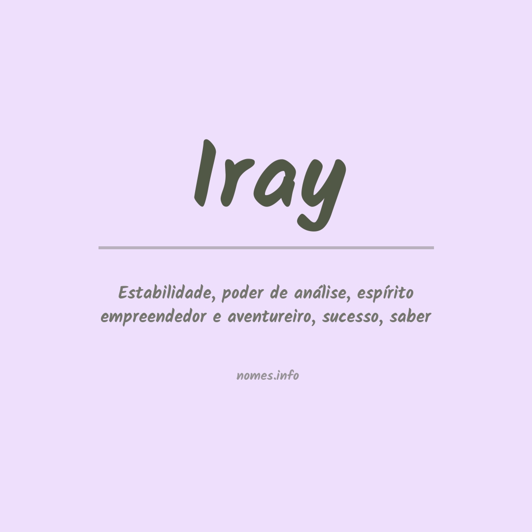 Significado do nome Iray