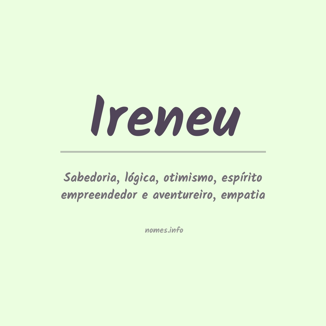 Significado do nome Ireneu