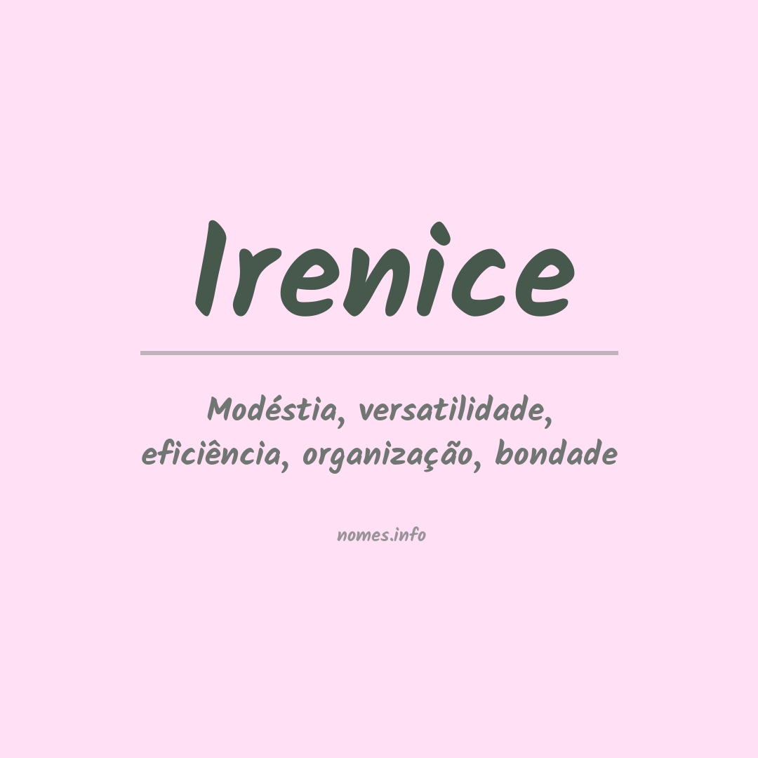 Significado do nome Irenice
