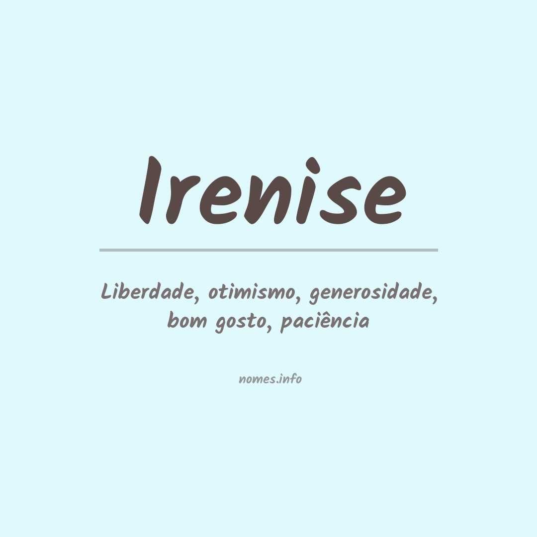 Significado do nome Irenise