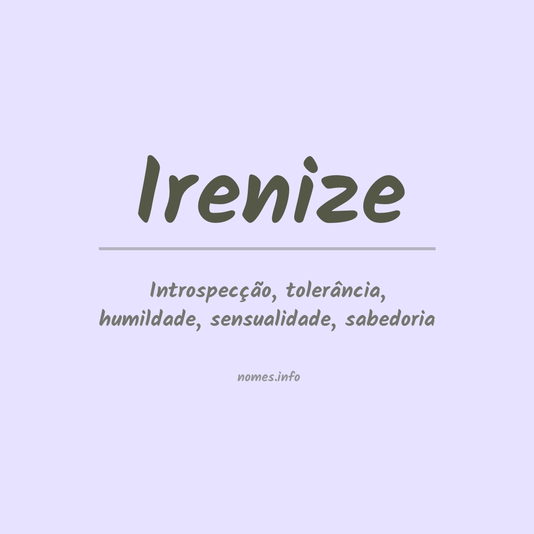 Significado do nome Irenize
