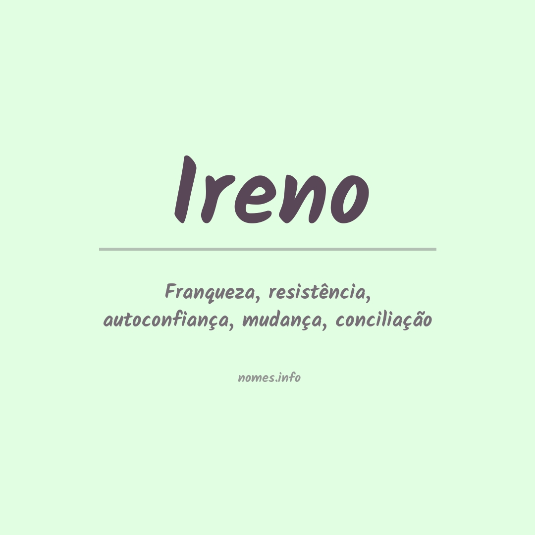 Significado do nome Ireno