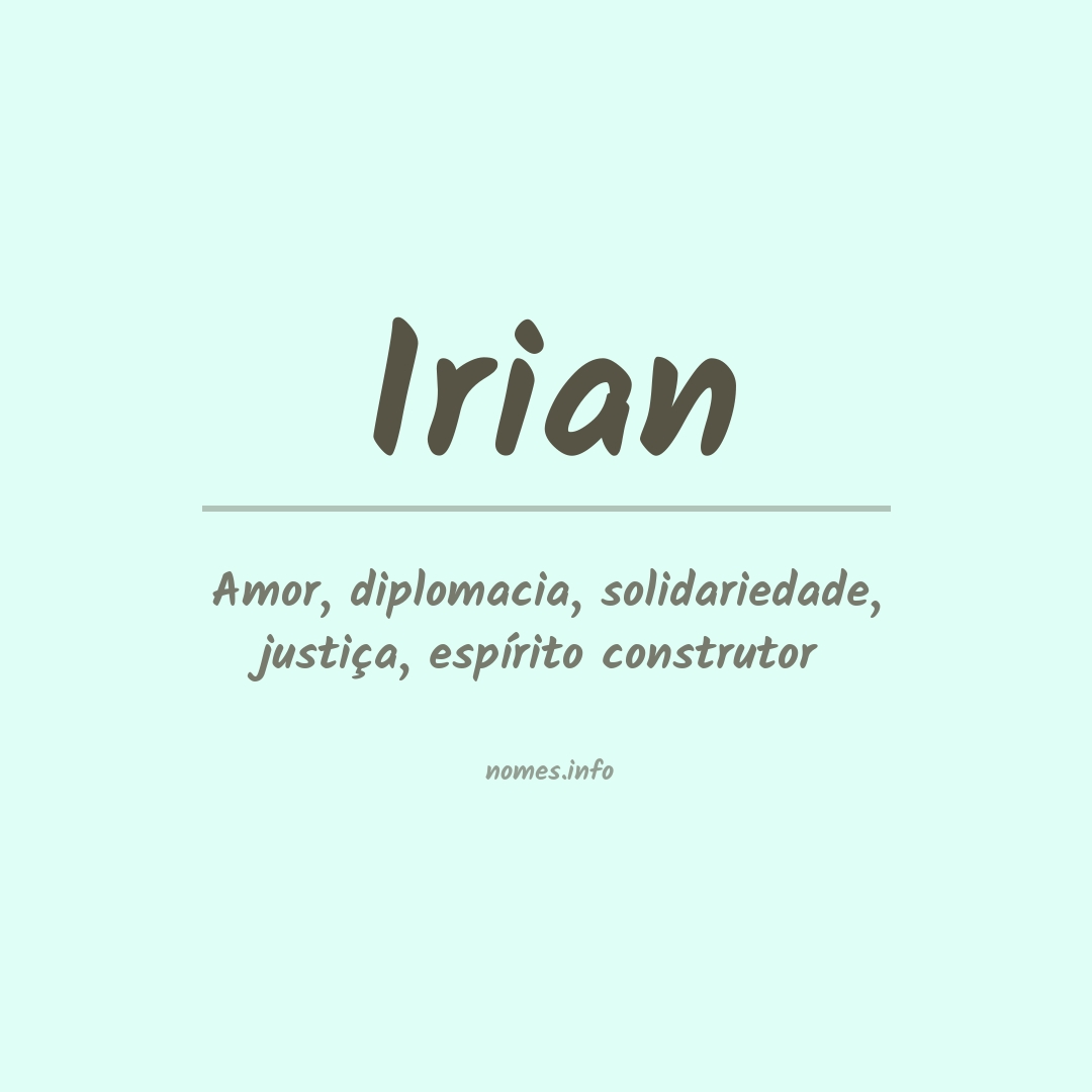 Significado do nome Irian