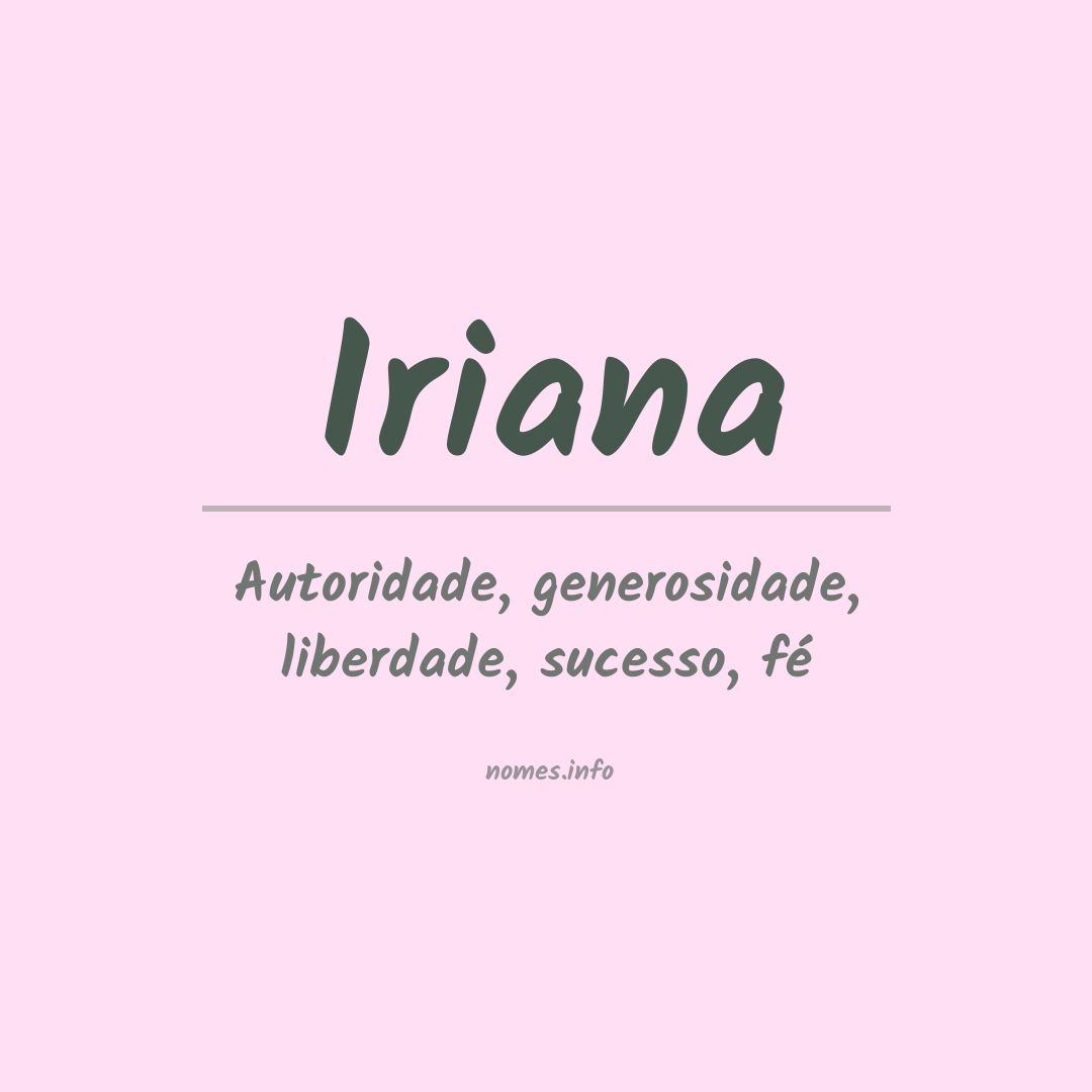 Significado do nome Iriana