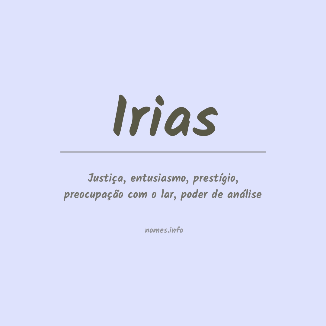 Significado do nome Irias