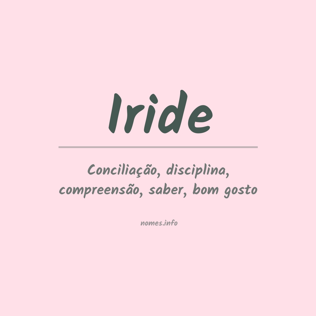 Significado do nome Iride