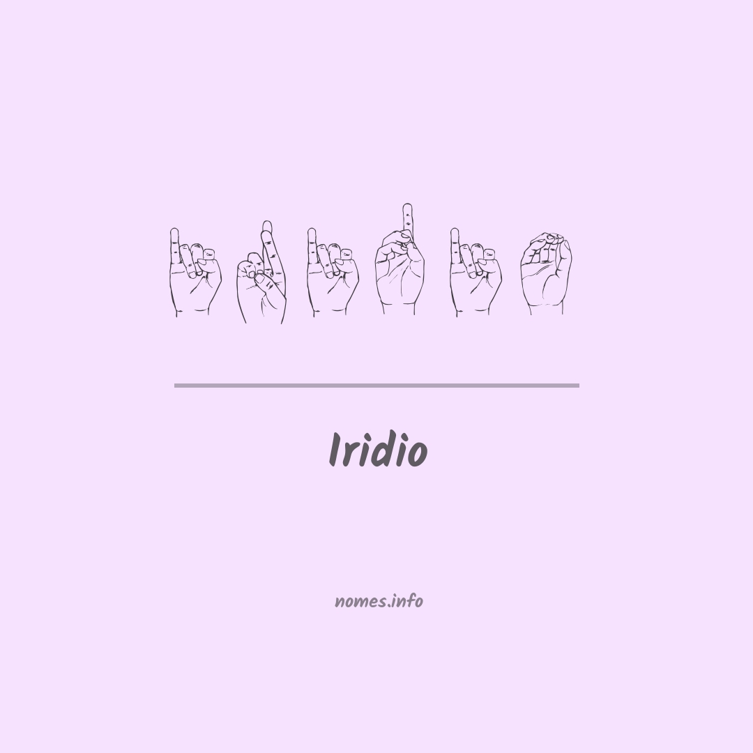 Iridio em Libras