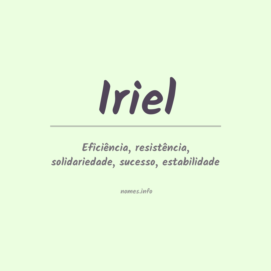 Significado do nome Iriel