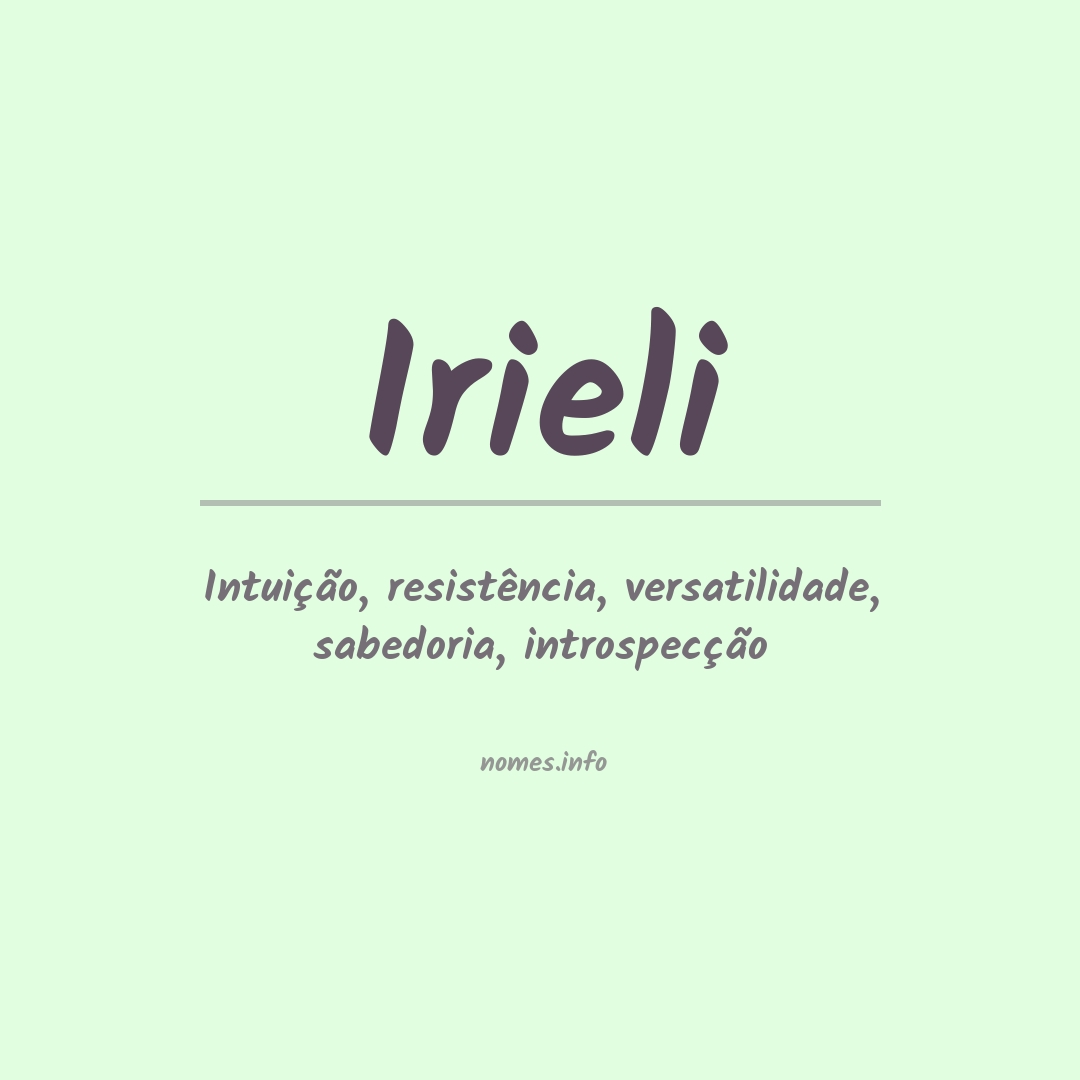 Significado do nome Irieli