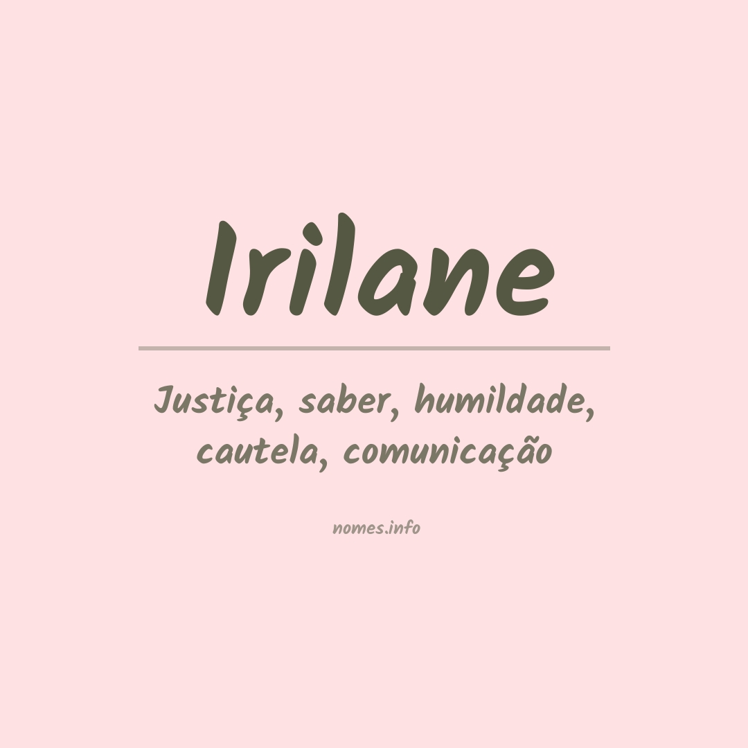 Significado do nome Irilane