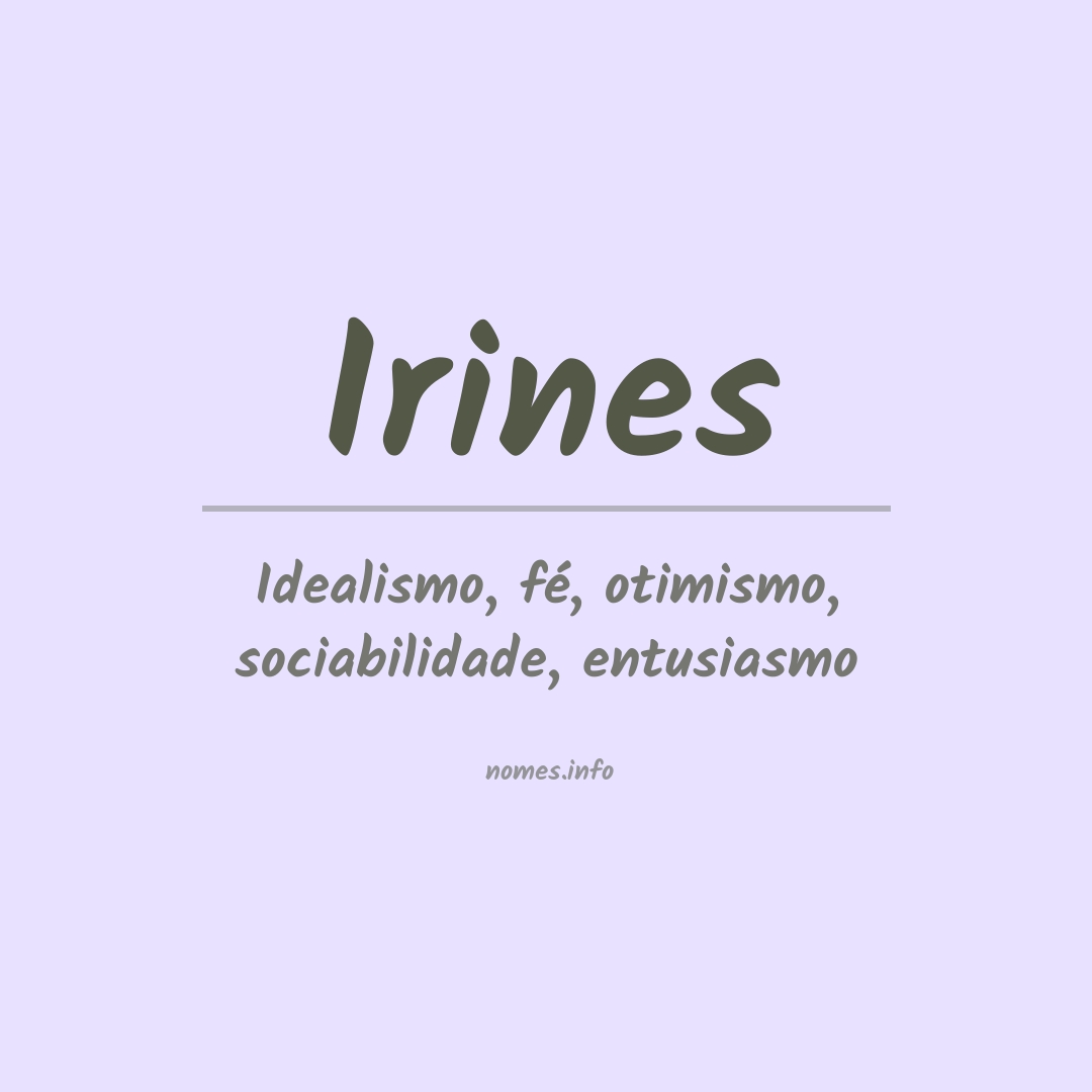 Significado do nome Irines