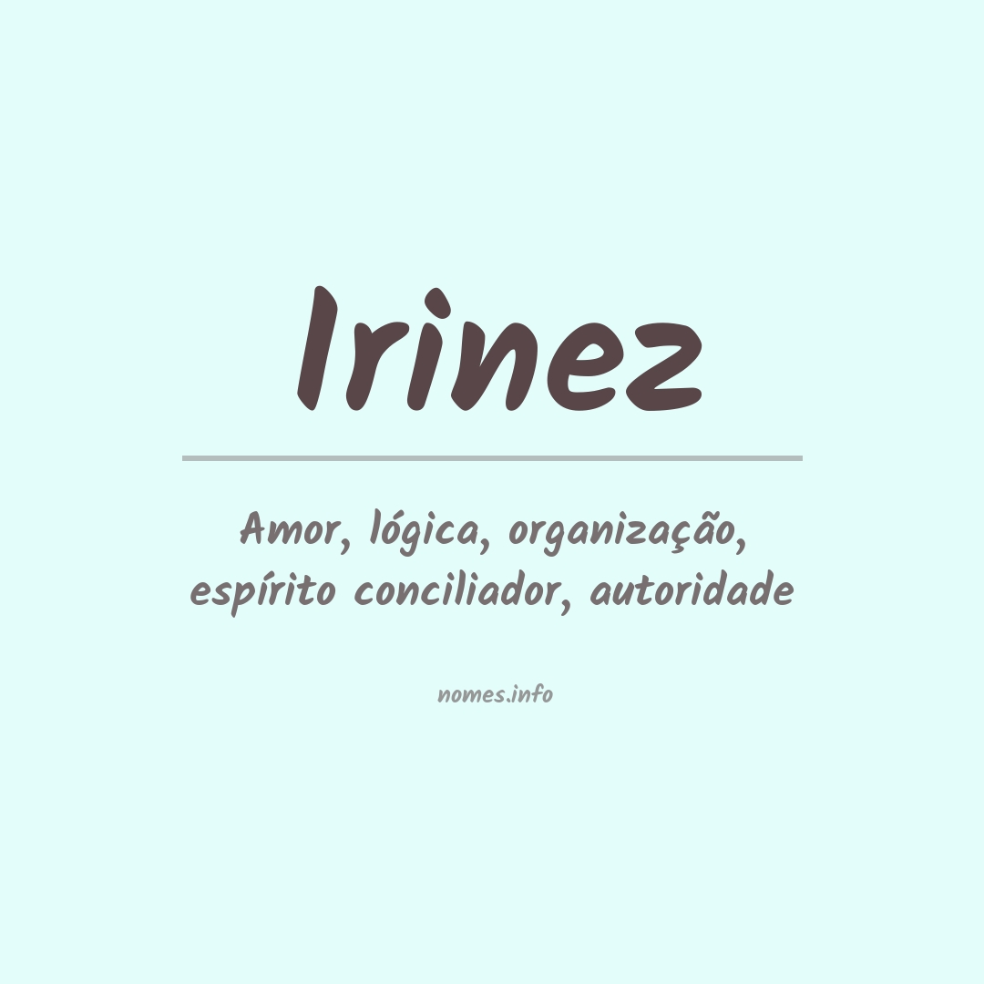 Significado do nome Irinez