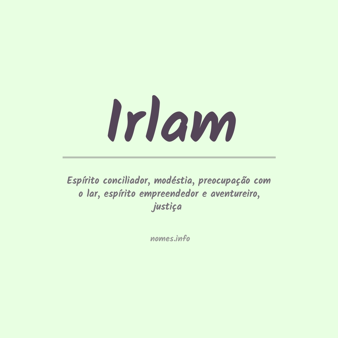 Significado do nome Irlam