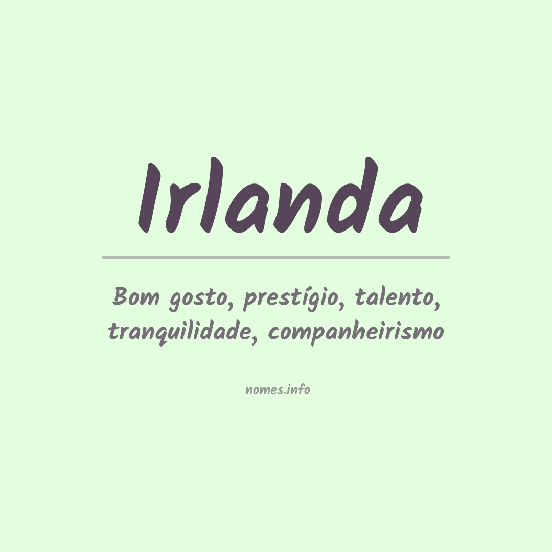 Significado do nome Irlanda