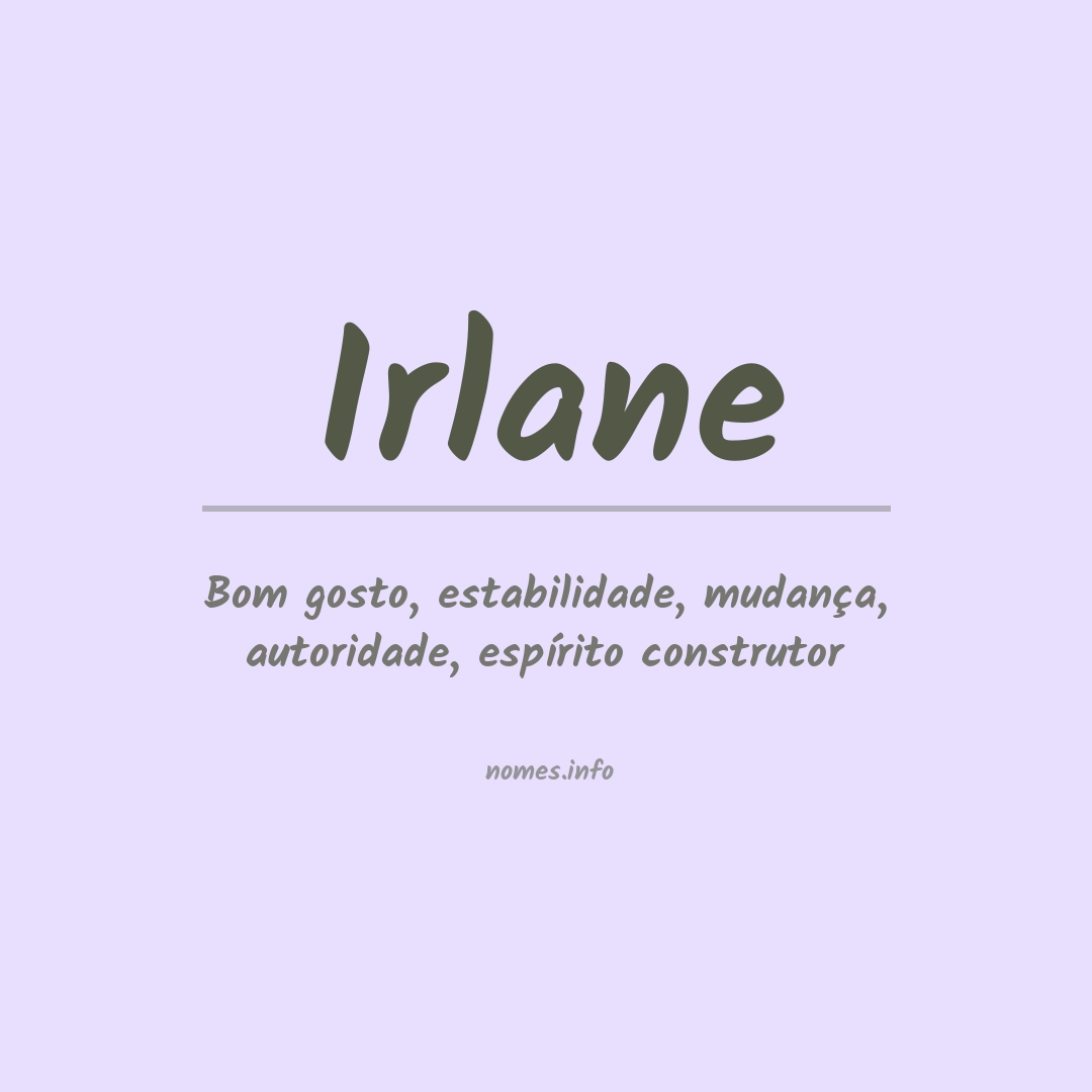 Significado do nome Irlane