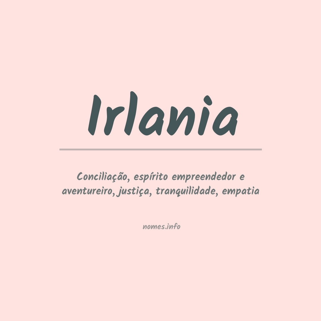 Significado do nome Irlania