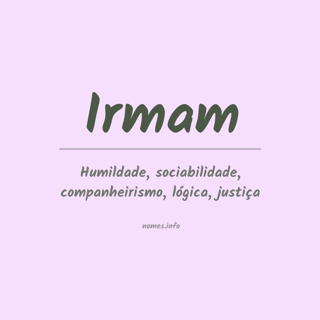Significado do nome Irmam